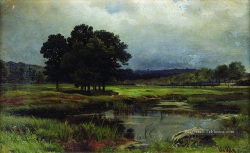 paysage Ivan IvanOvitch lac Peinture à l'huile